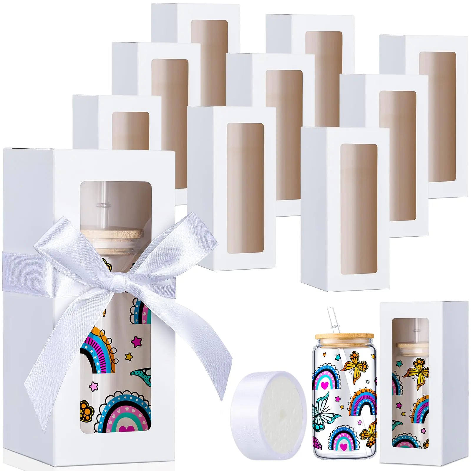 ClearView 60pc Tumbler Gift Boxes with Ribbon